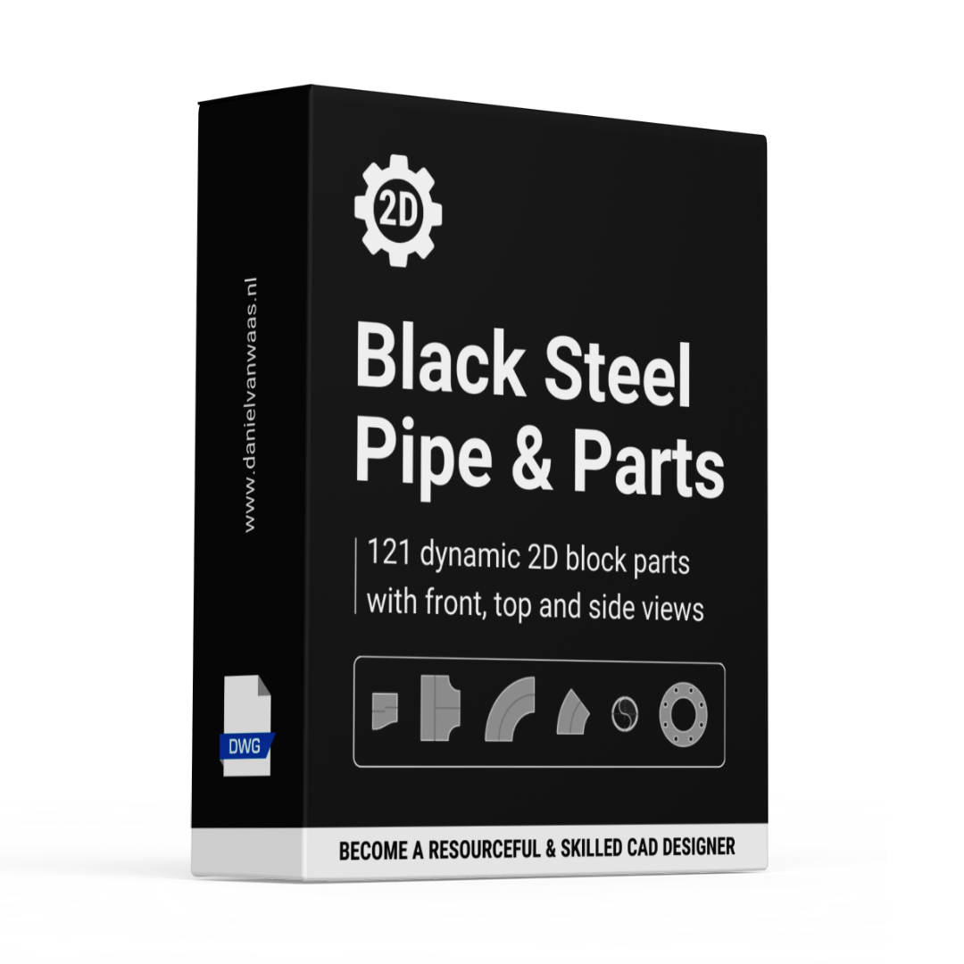 121 Steel Pipe & Parts CAD Blocks
