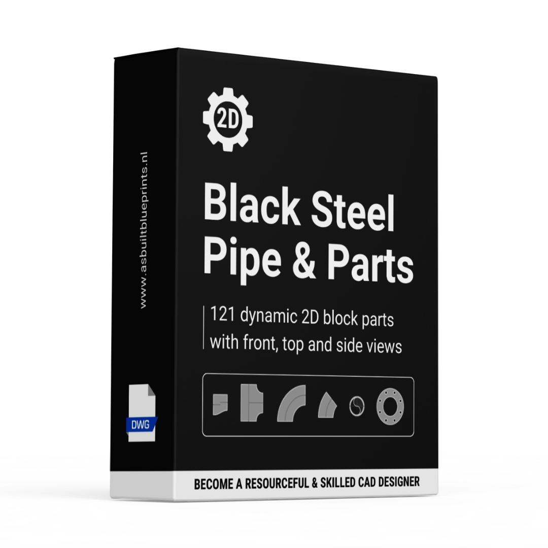 121 Steel Pipe & Parts CAD Blocks